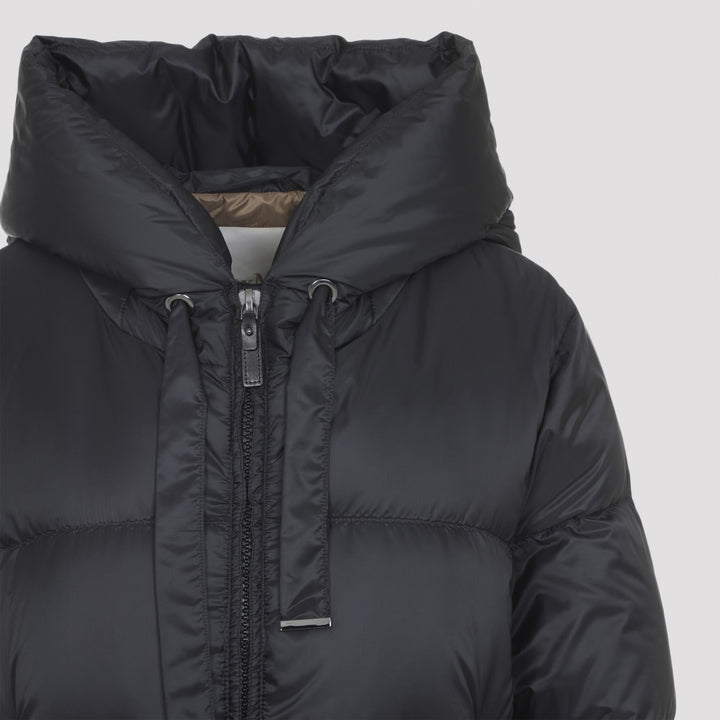 Sei Long Black Polyester Down Jacket