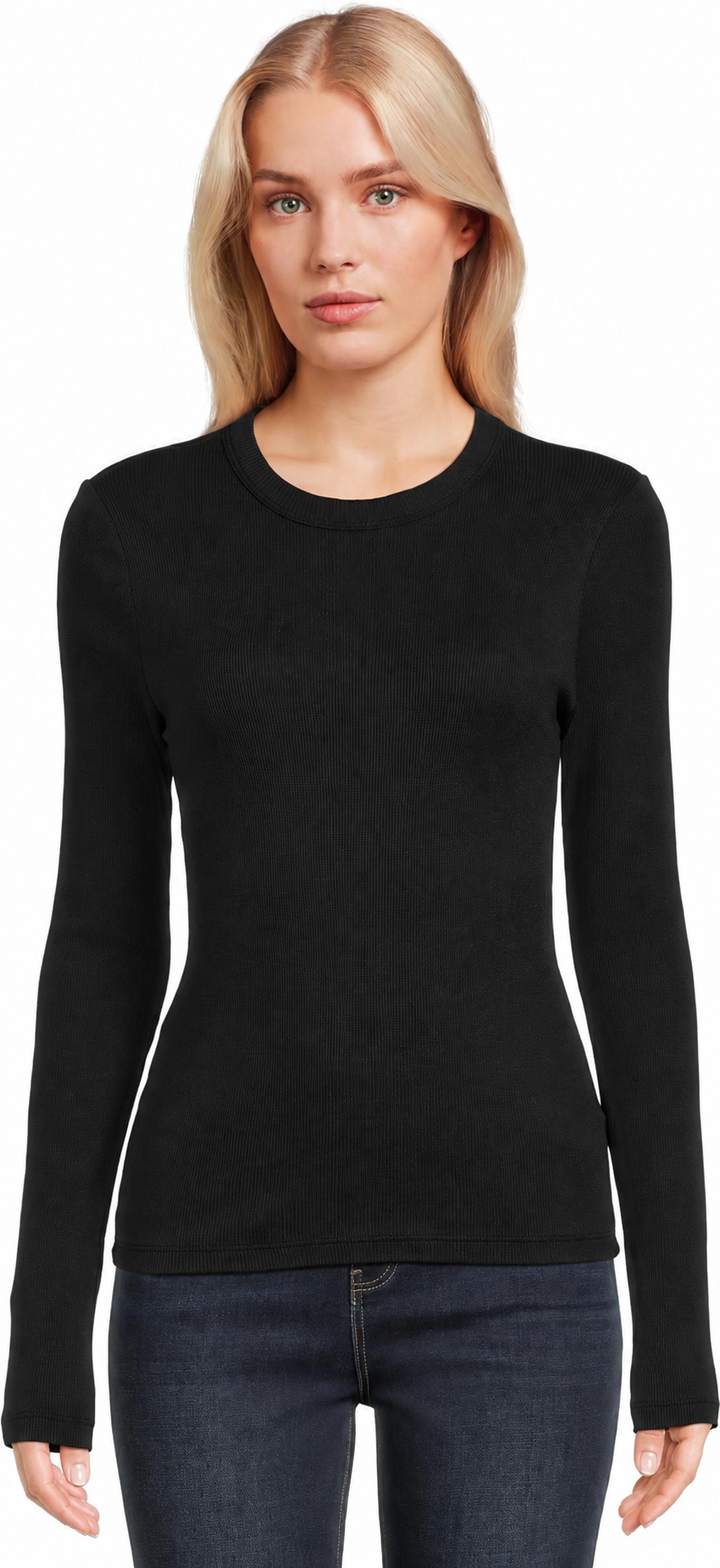 Liyah Ribbed Long-Sleeve Tee