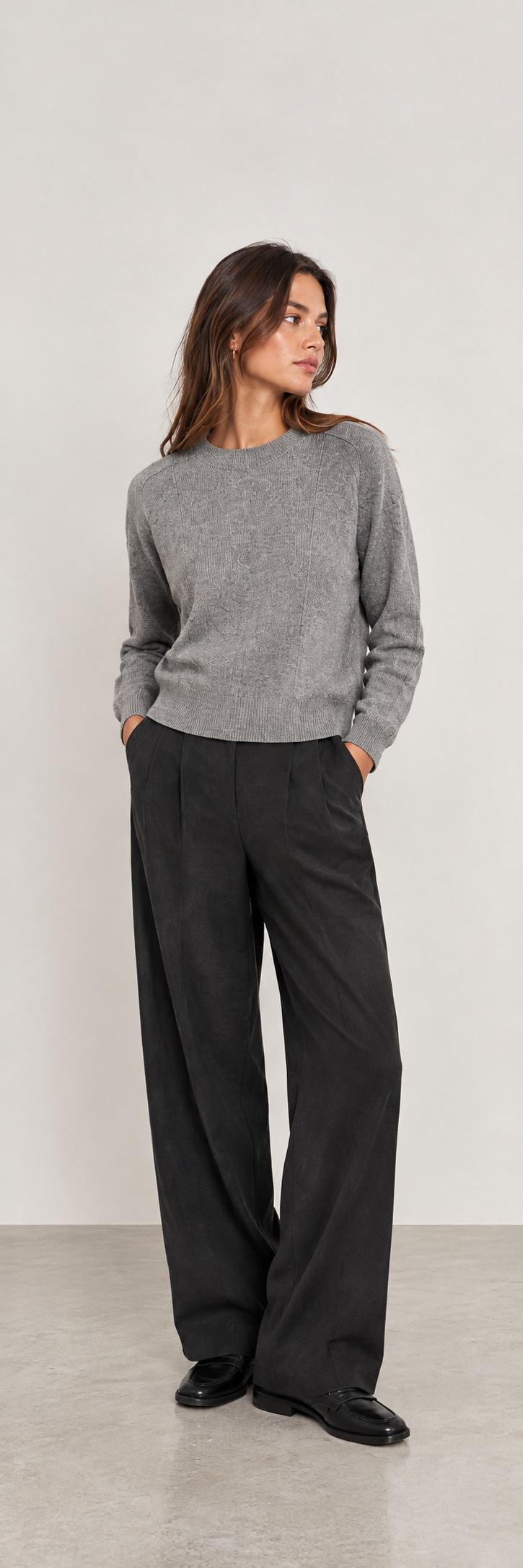Seamed Crew w/ Double Neck Height