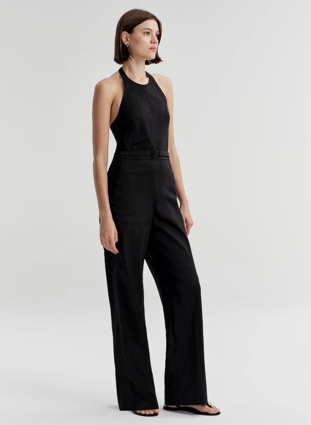 Sylvie Linen Halter Jumpsuit