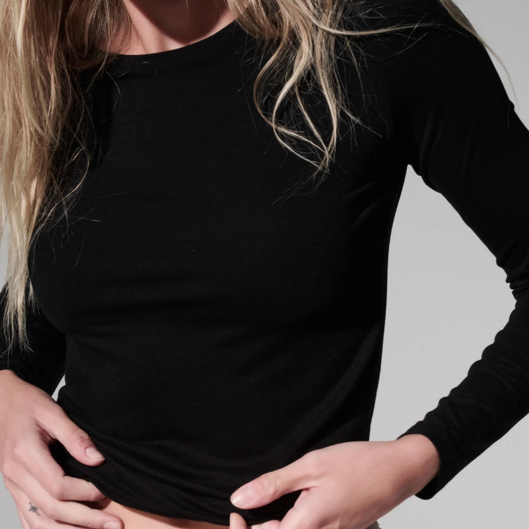 Cashmere Long Sleeve Crewneck T-Shirt