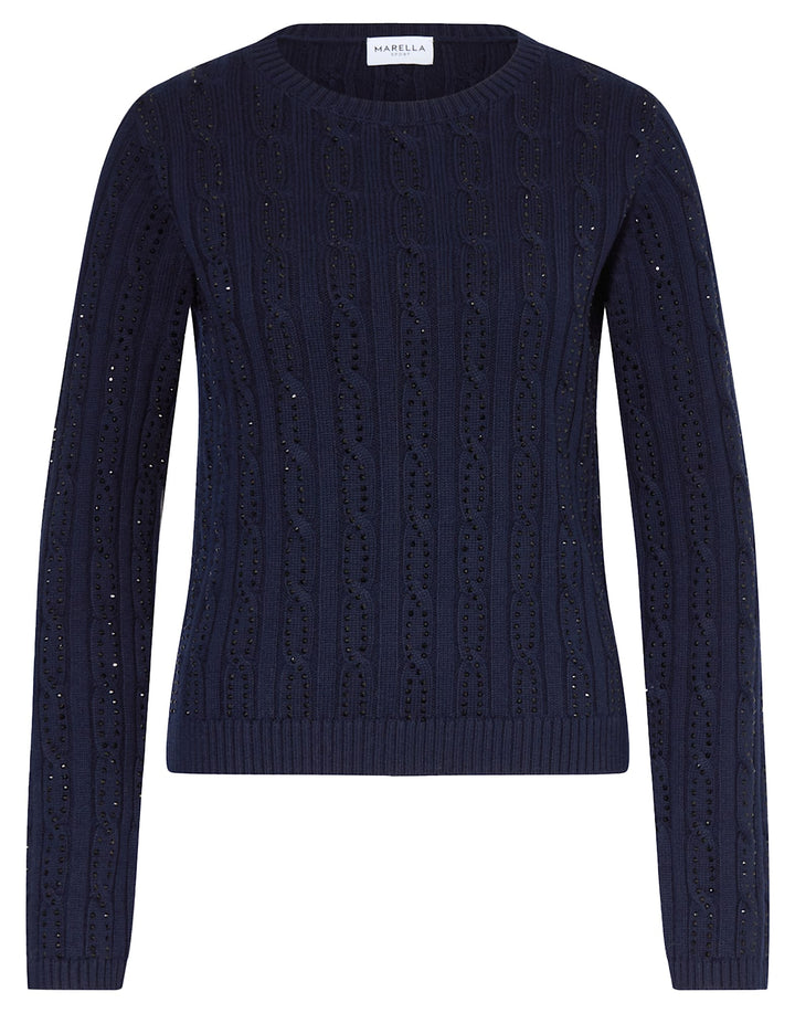 Calibri Cable Sequin Sweater