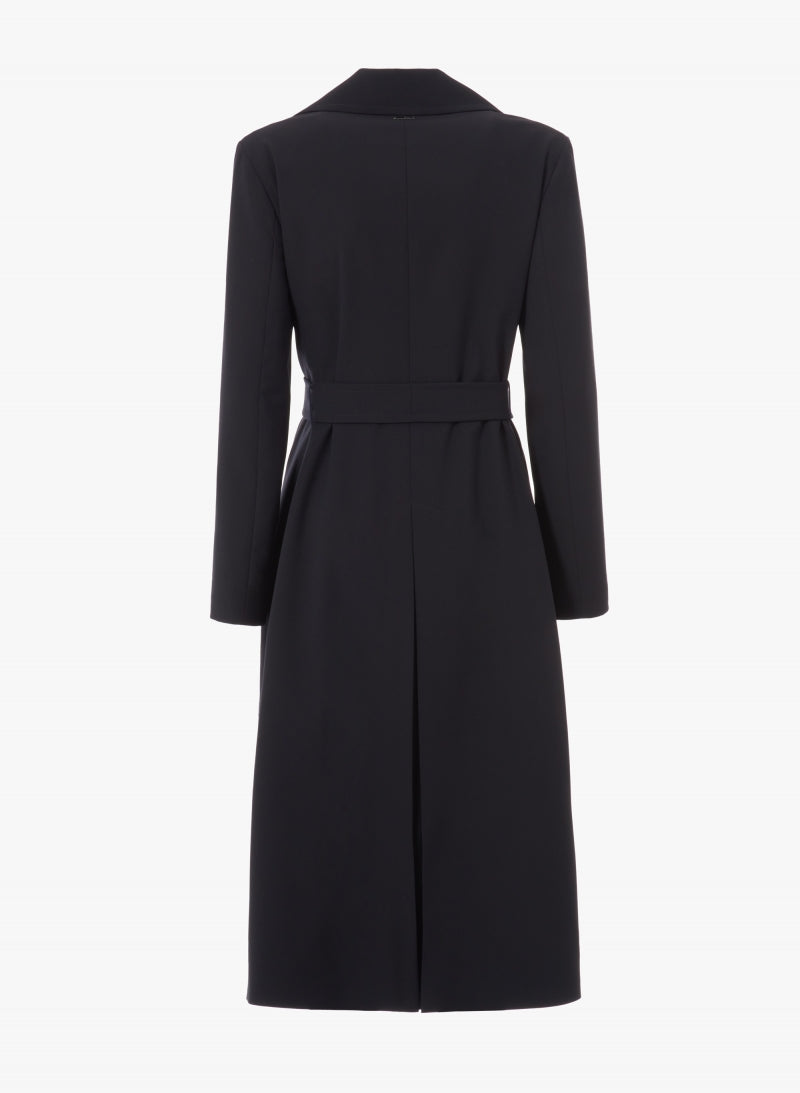 Maxi Double Breasted Trench Coat - Midnight