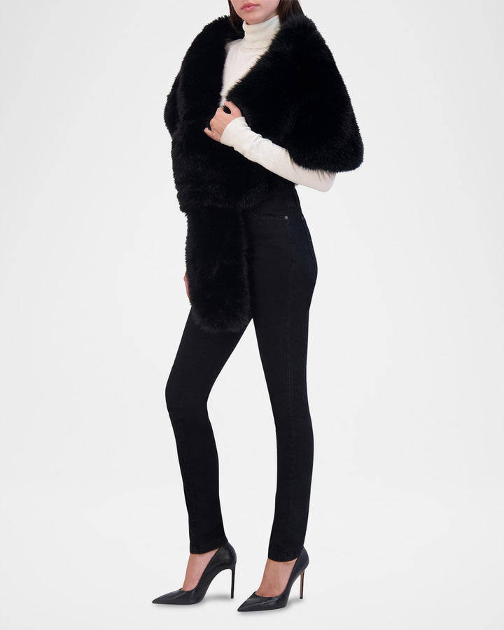 Kay Faux Fox Asymmetric Stole
