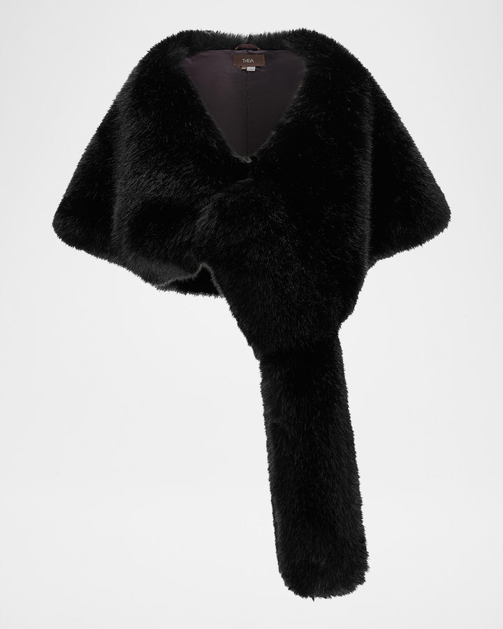 Kay Faux Fox Asymmetric Stole