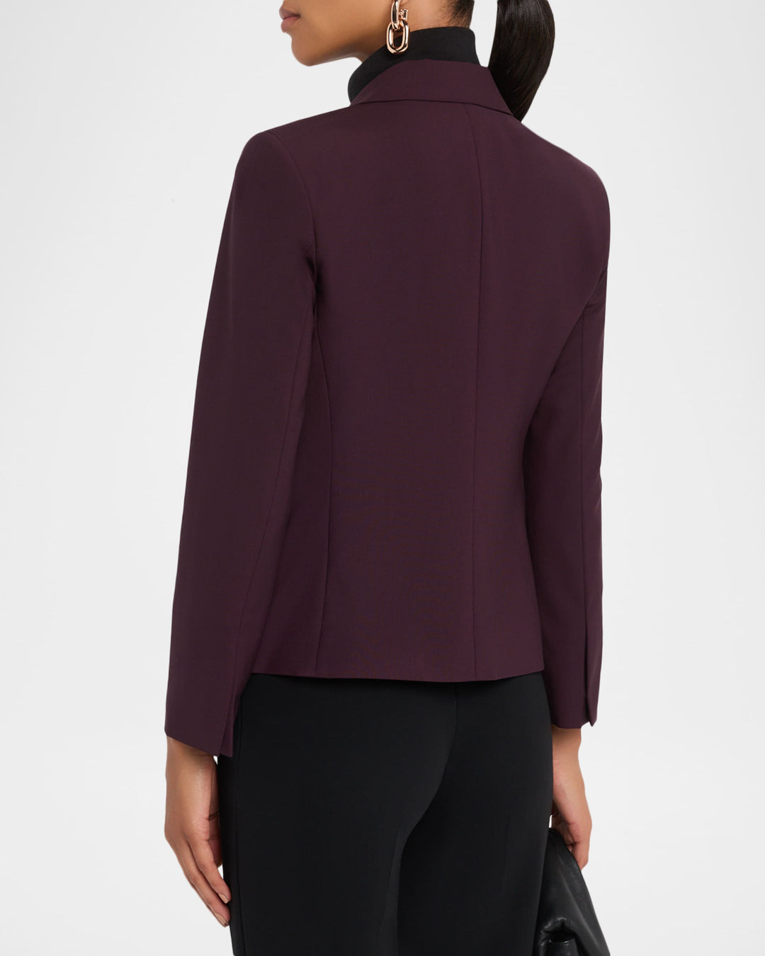 One Button Slim Wool Jacket