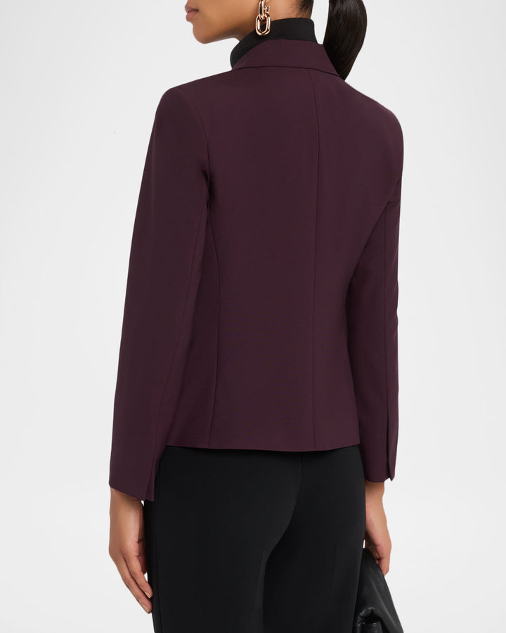 One Button Slim Wool Jacket