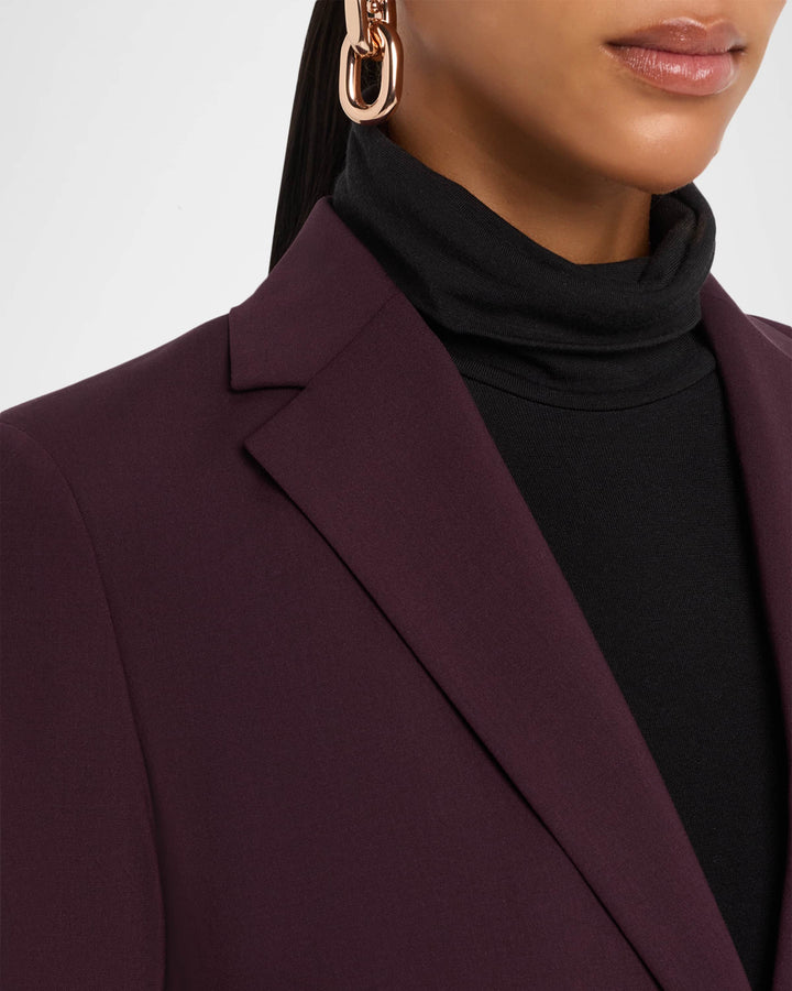 One Button Slim Wool Jacket