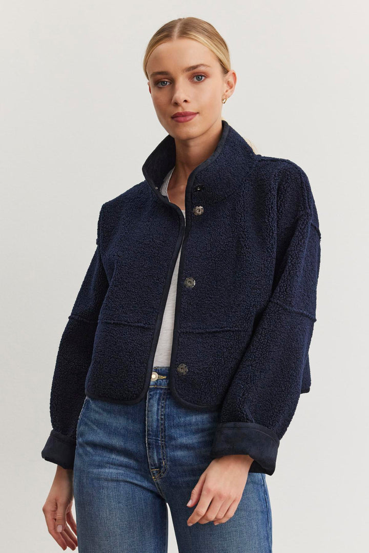 kelly luxe sherpa reversible jacket