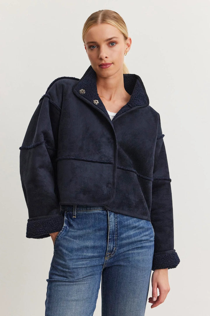 kelly luxe sherpa reversible jacket