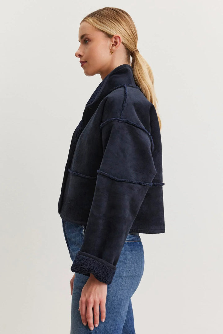 kelly luxe sherpa reversible jacket