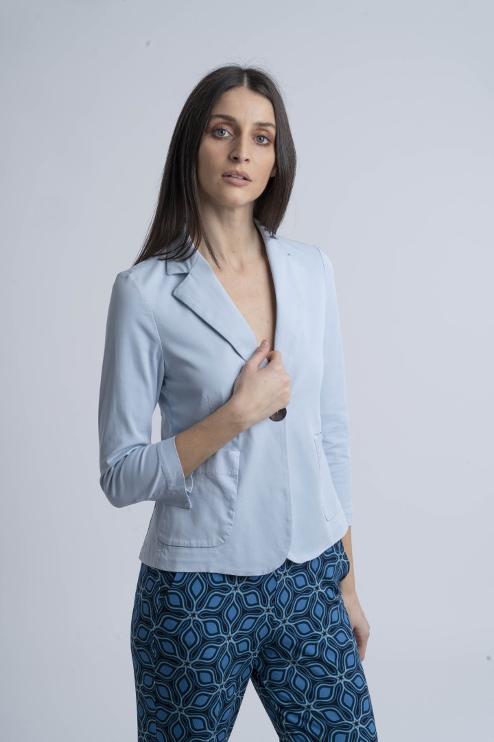 Stretch Cotton Blazer