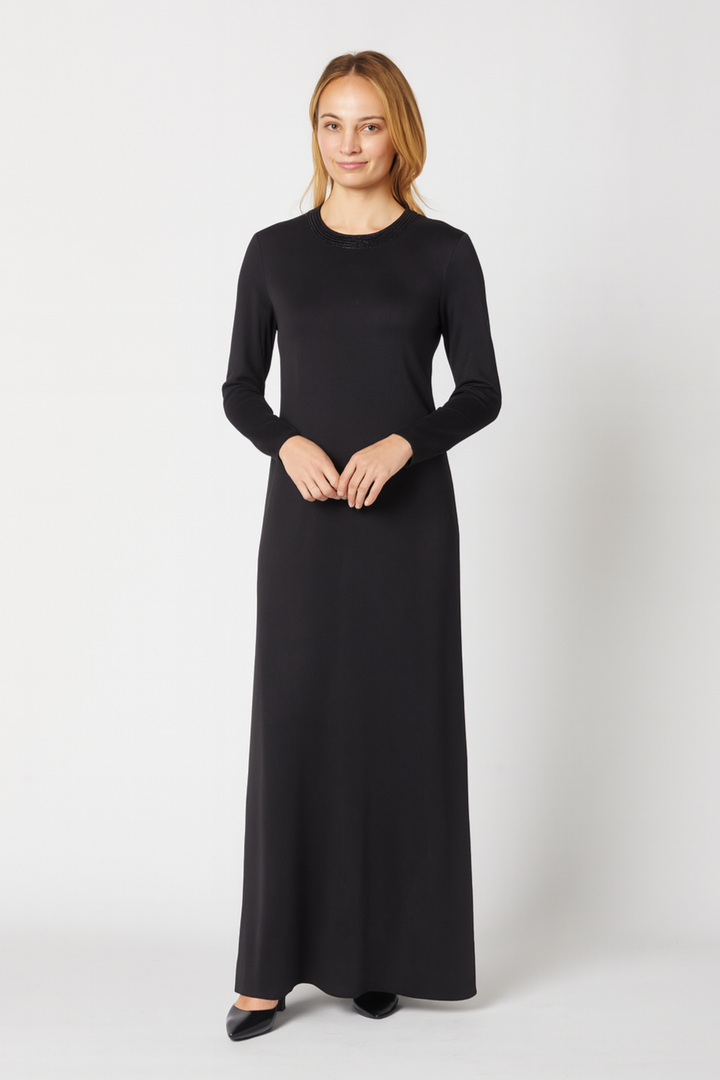 Marsala Long Sleeve Dress - Black