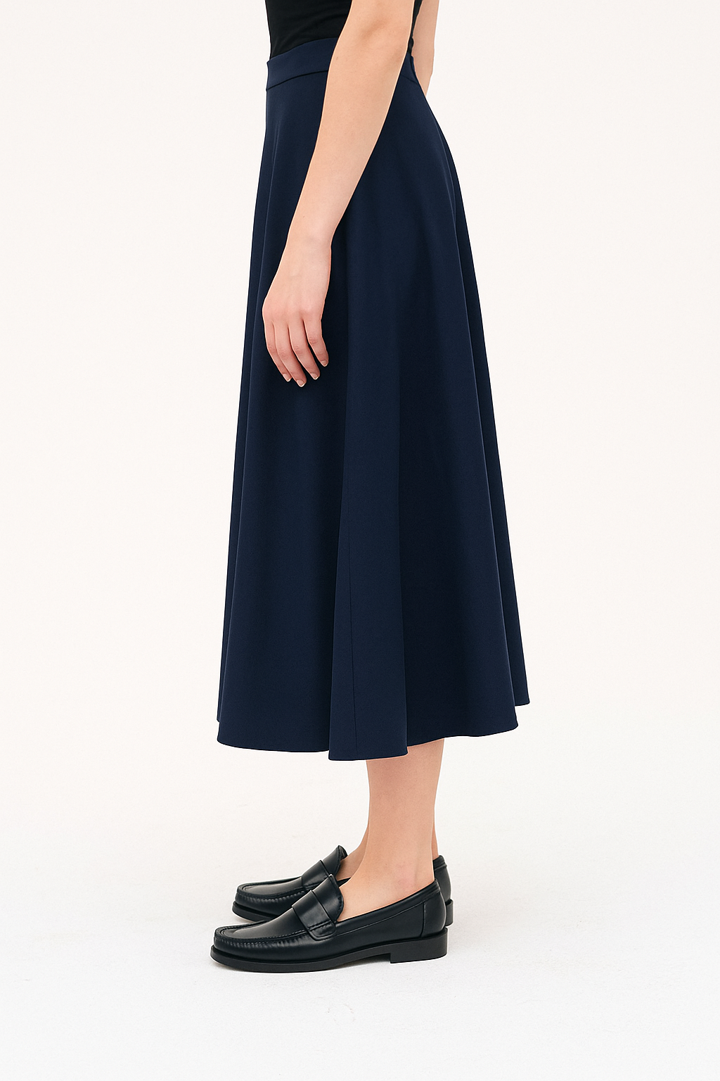 A Line Skirt - Navy