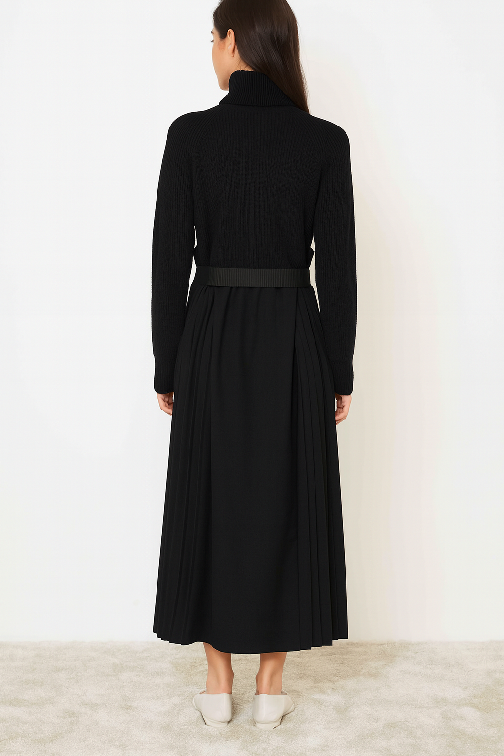 Knit Top Dress - Black