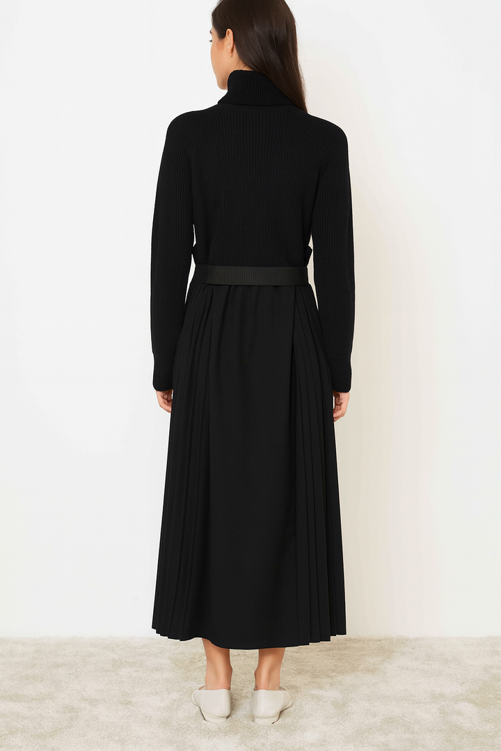 Knit Top Dress - Black