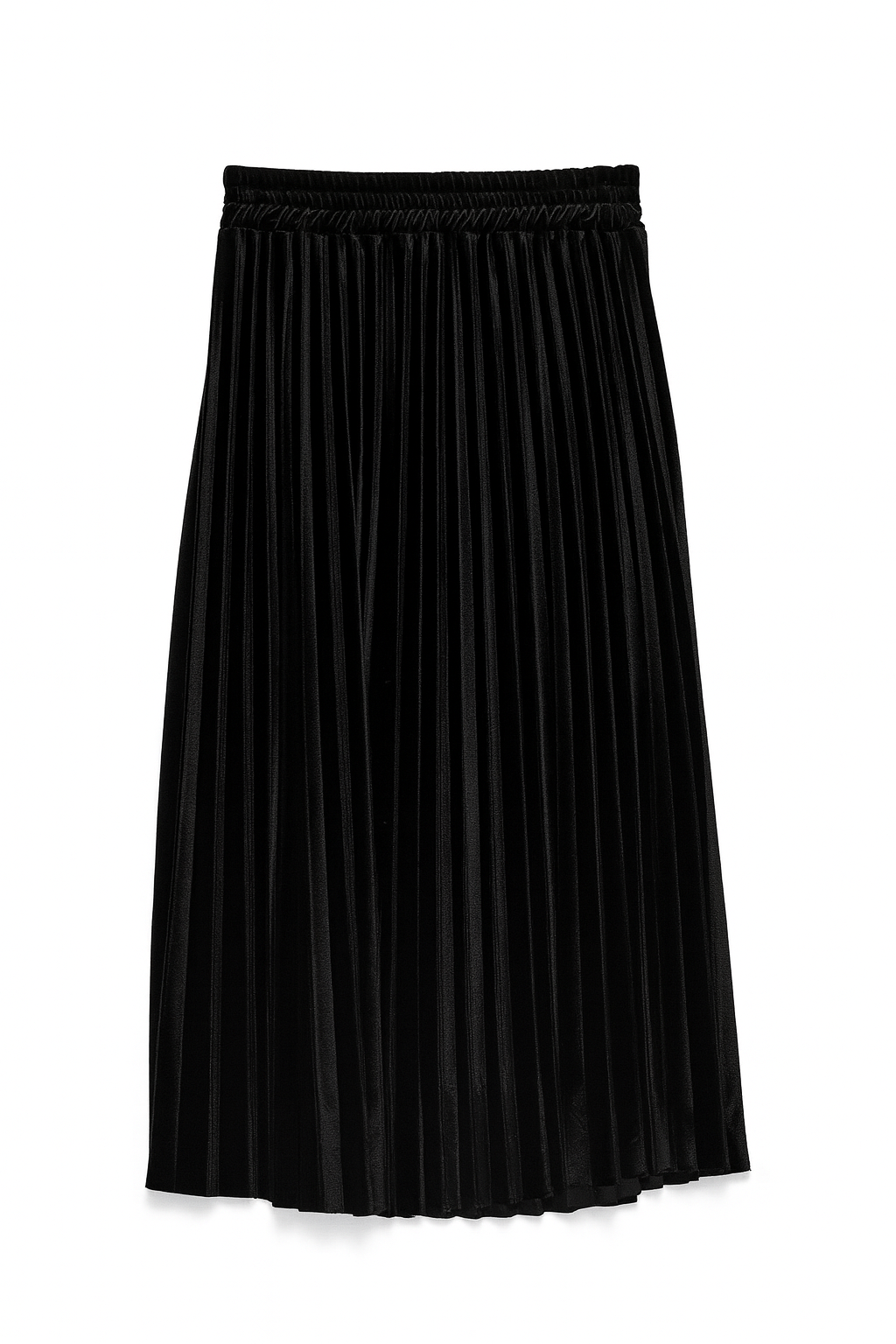 Pleated Velvet Skirt