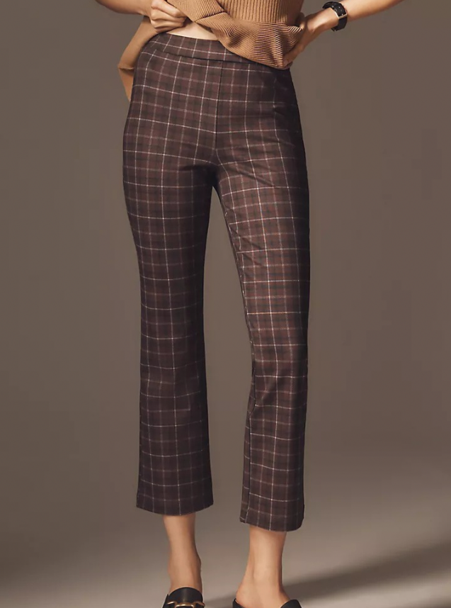 Carnaby Kick Crop Pant - Chicory Plaid