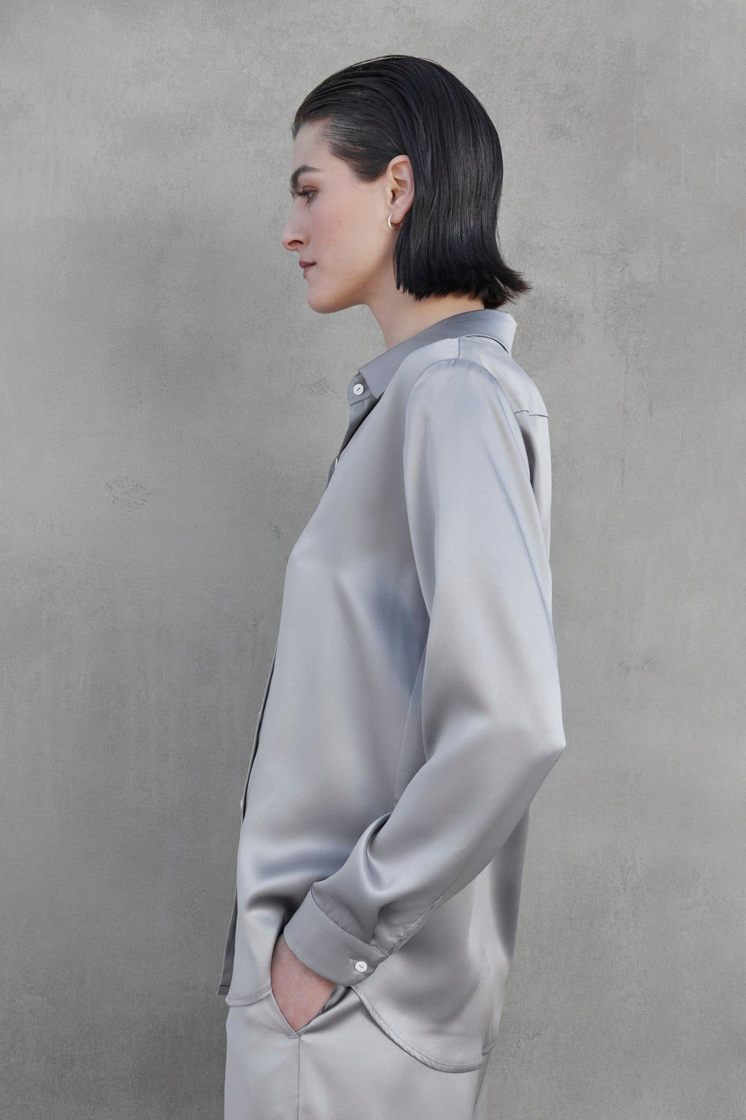 Calabasas Silk Charmeuse Blouse