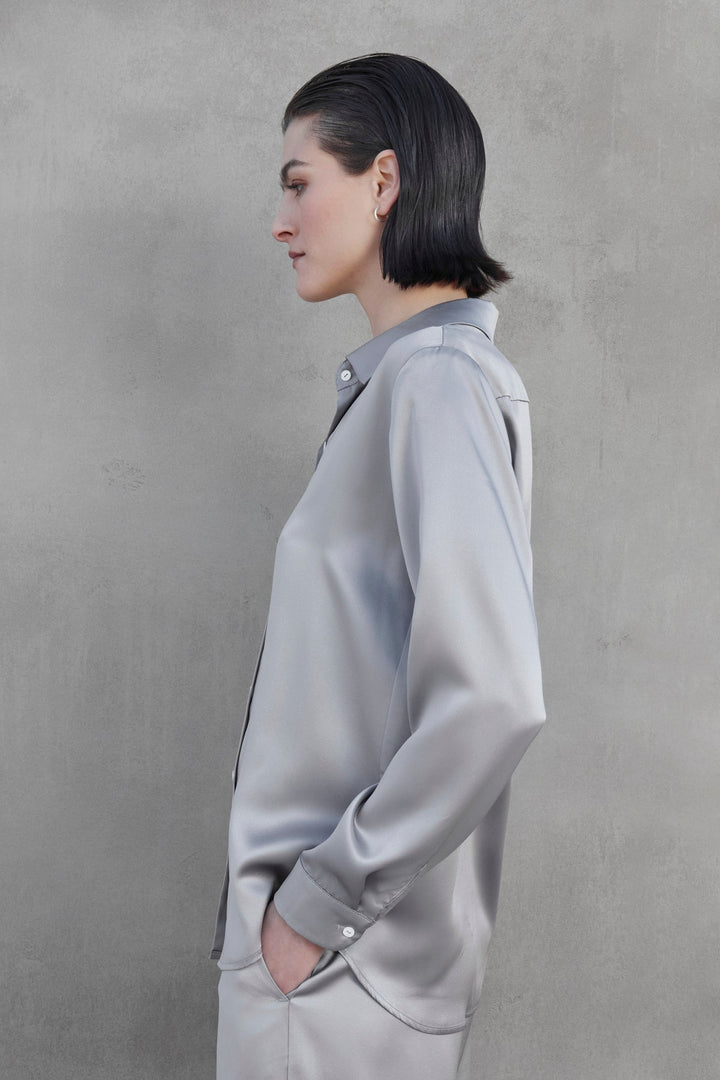 Calabasas Silk Charmeuse Blouse