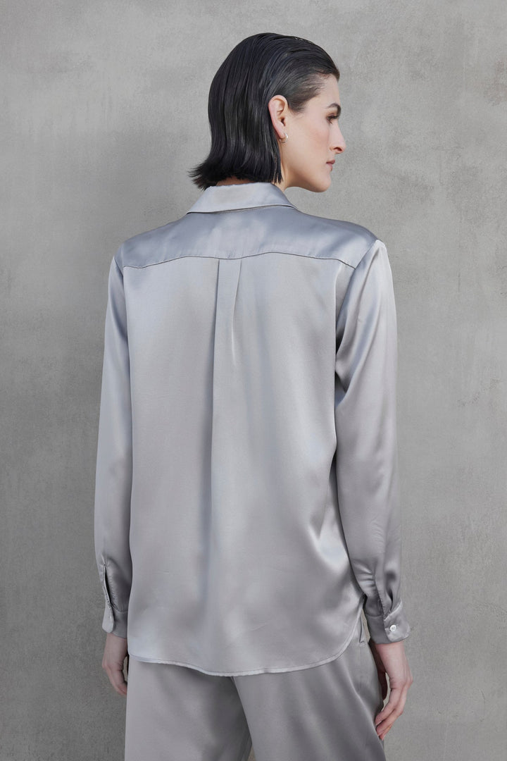 Calabasas Silk Charmeuse Blouse