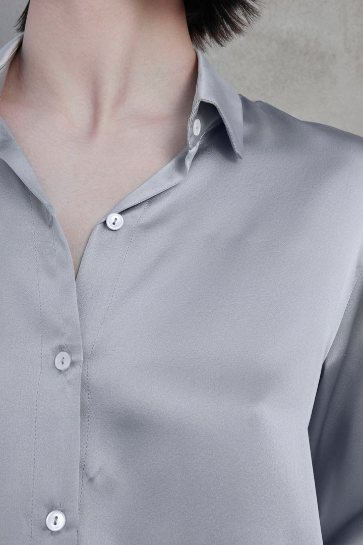 Calabasas Silk Charmeuse Blouse