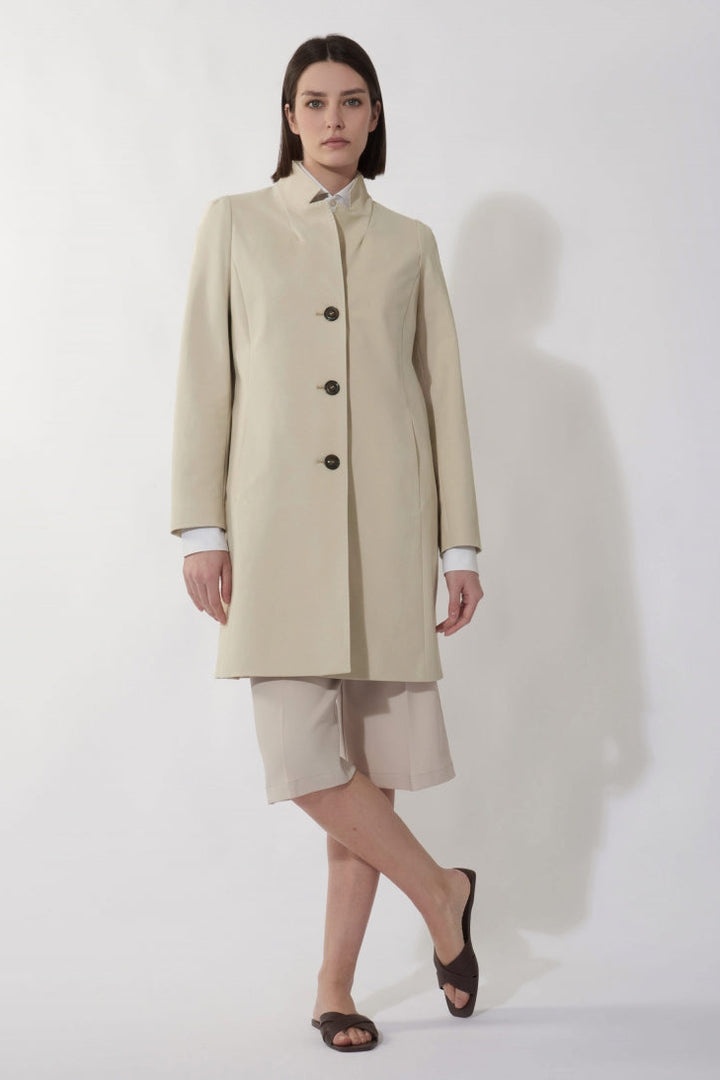 Slim Trench Overcoat - Beige