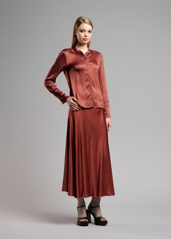 Long Sleeve Satin Top