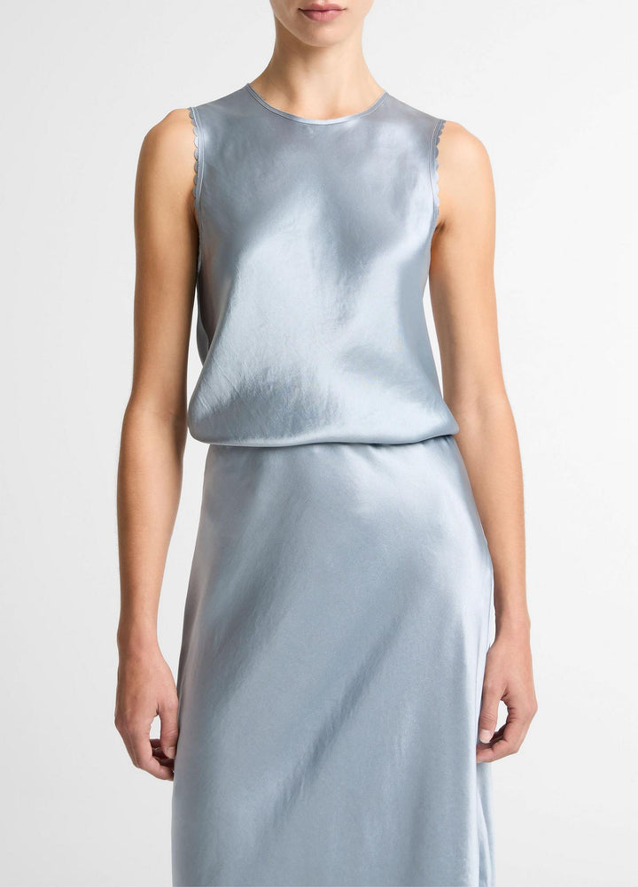 Scallop Sleeveless Shell