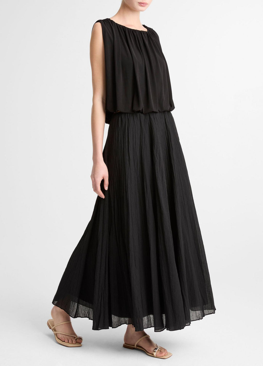 Crinkled Maxi Skirt