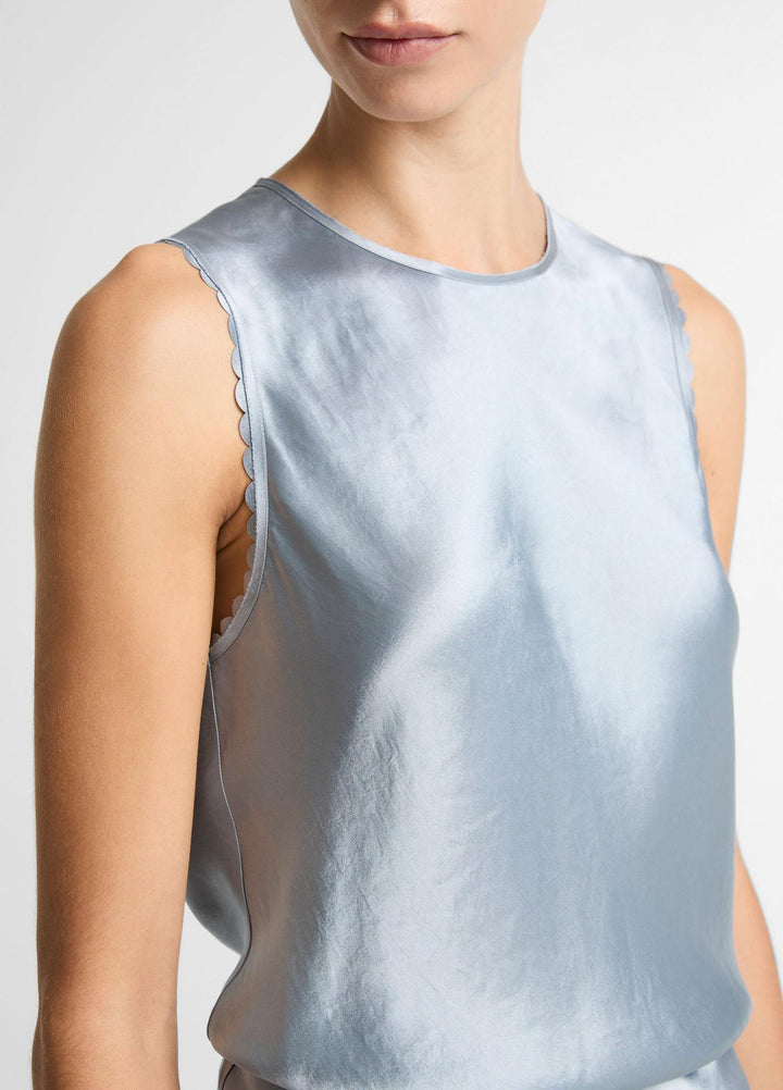 Scallop Sleeveless Shell