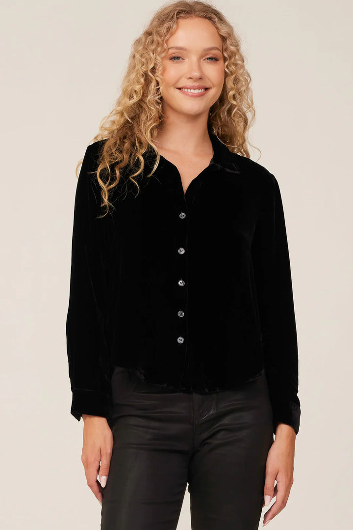 Long Sleeve Velvet Shirt