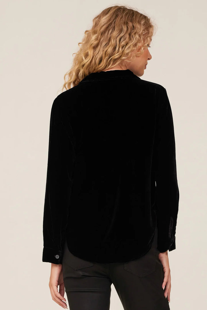 Long Sleeve Velvet Shirt