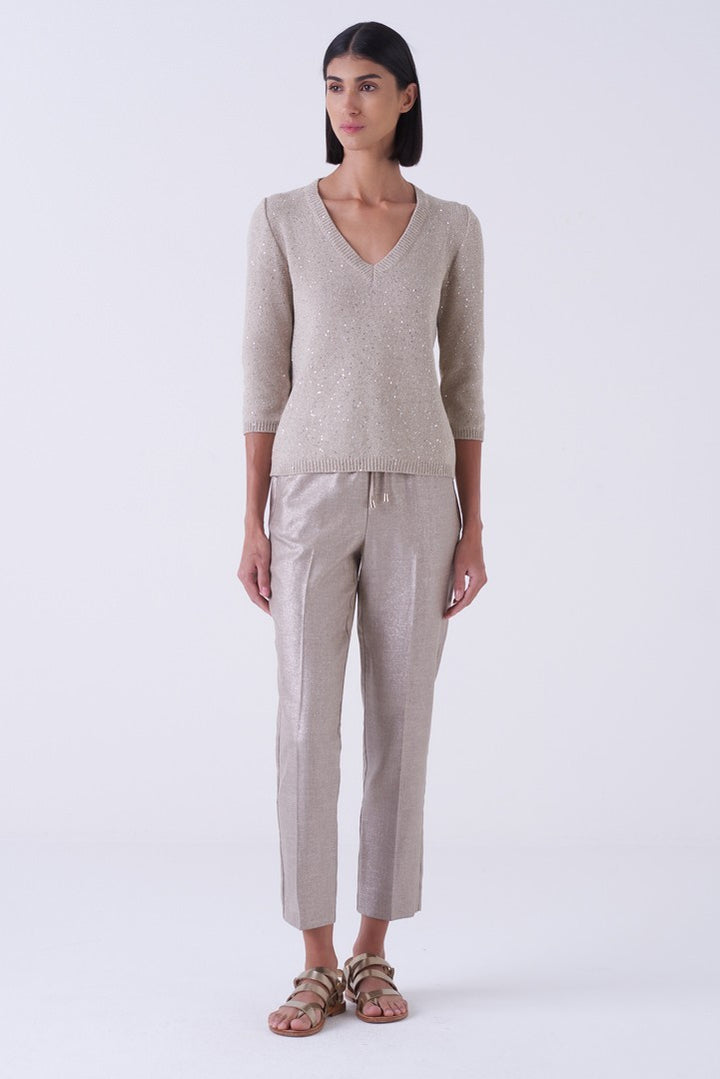 Vittoria V Neck Sequin