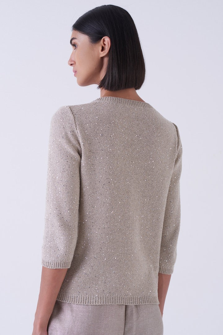 Vittoria V Neck Sequin