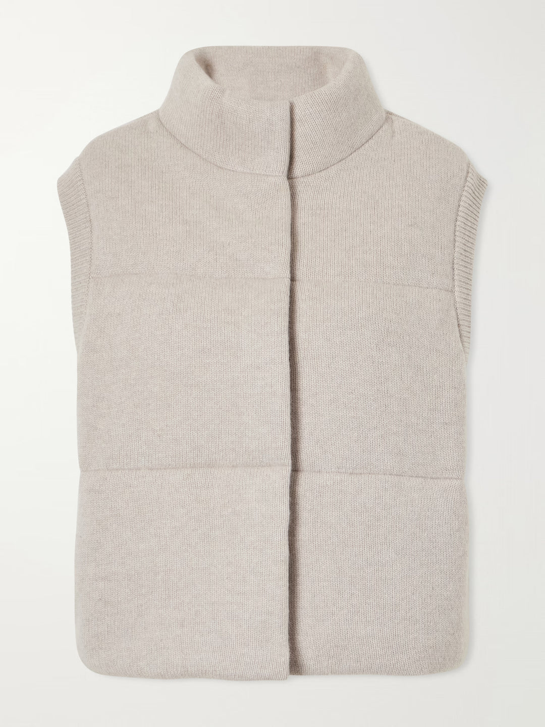 Knit Puffer Vest - Dove