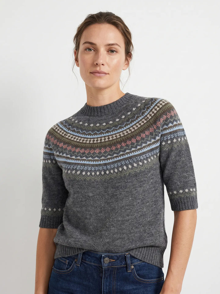 Weekend Elbow Sleeve Sweater - Medium Grey