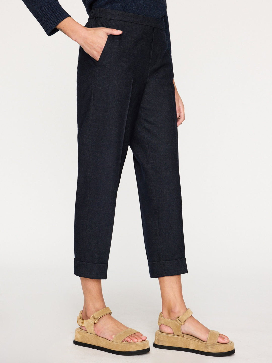 The Westport Brushed Pant in Navy