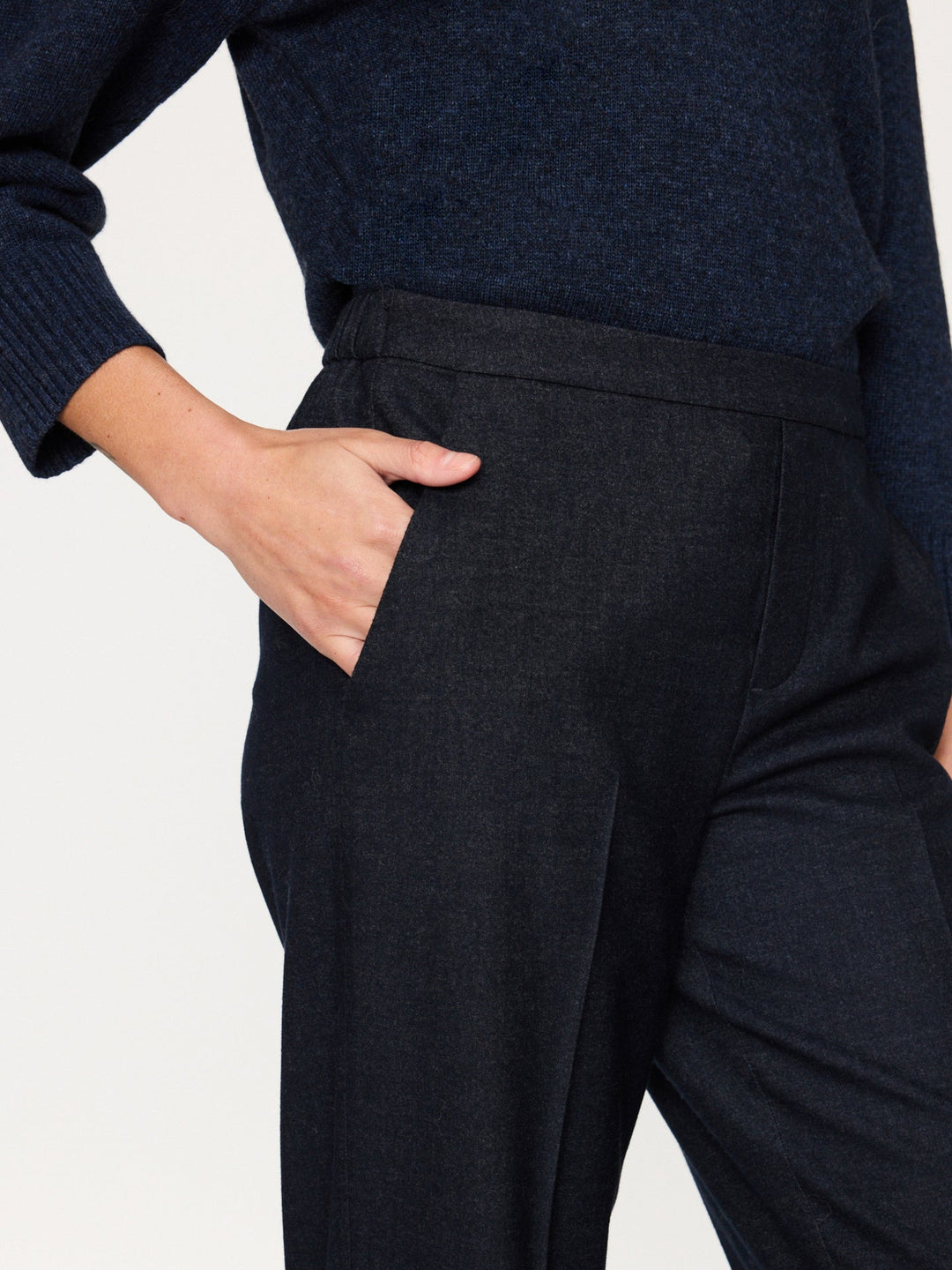 The Westport Brushed Pant in Navy