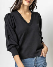Load image into Gallery viewer, 3/4 Puff Slv V Neck Sweater
