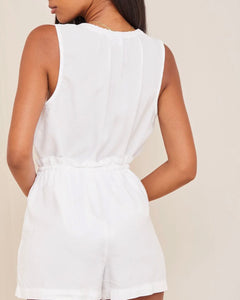 Sleeveless Shirred Nk Pullover