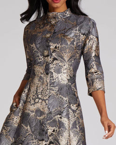 Metallic Jacquard Dress
