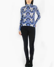 Load image into Gallery viewer, Retro Print Mock Neck Top
