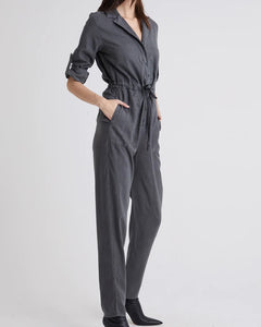 Roll Tab Sleeved Jumpsuit
