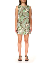 Load image into Gallery viewer, Open Back Palm Print Dress
