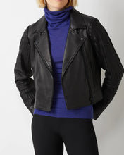 Load image into Gallery viewer, Leather Moto Jkt W/ Strip
