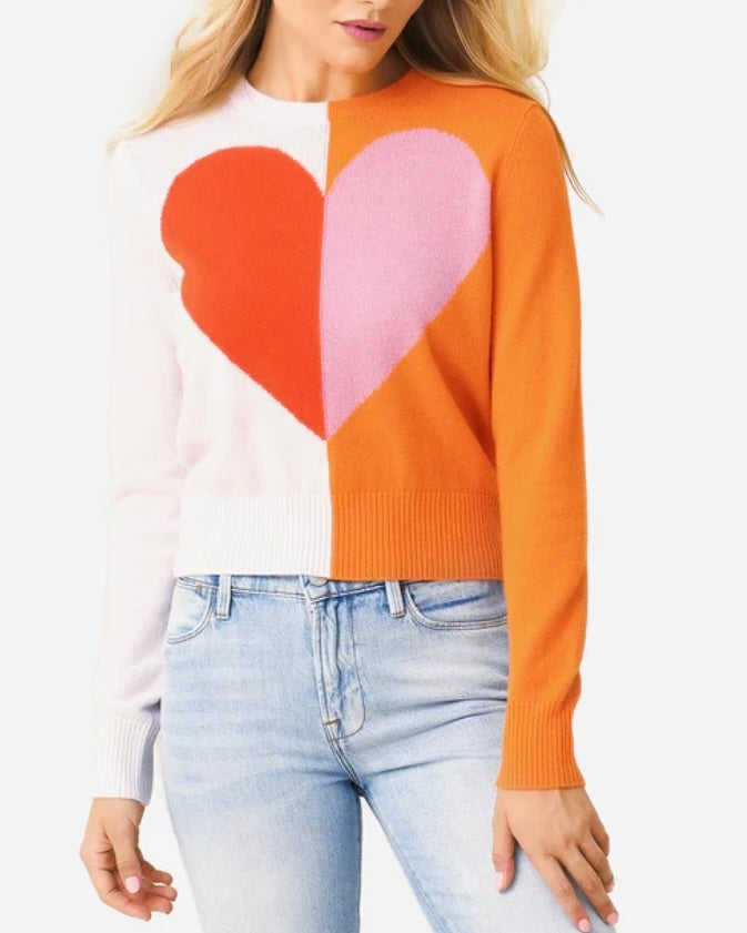 Cashmere Color Block Heart