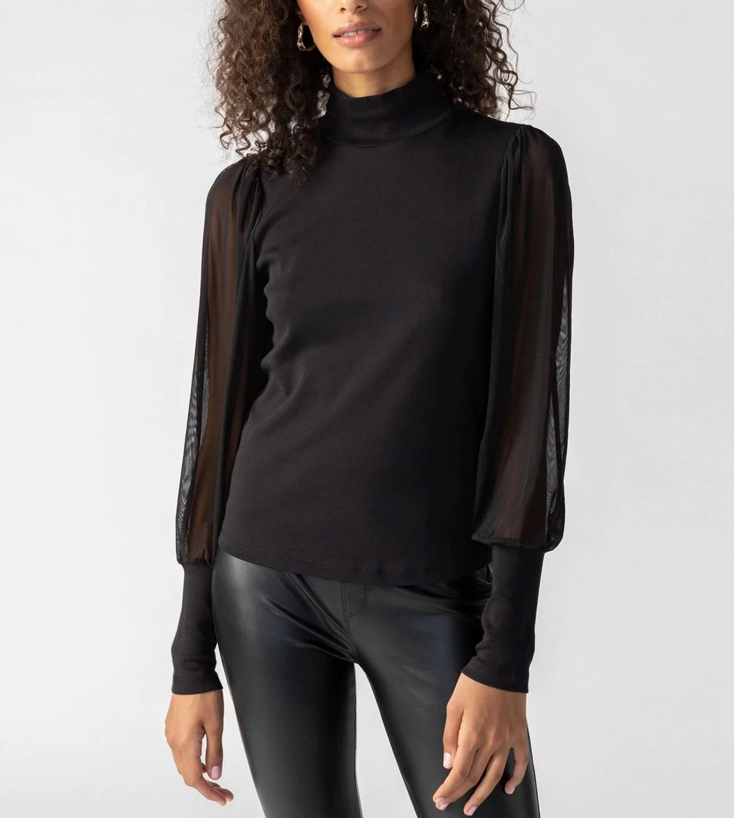 On My Mind Mesh Sleeve Top